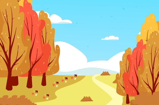 Vector fondo de otoño vectorial