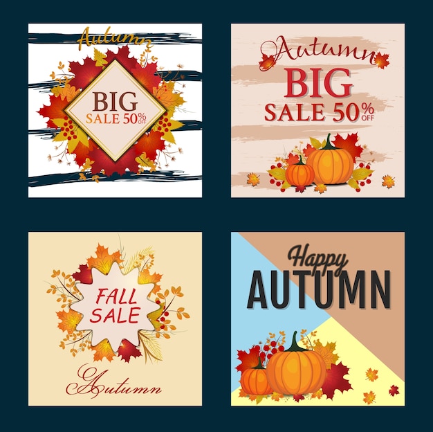 Fondo de otoño Venta Banner