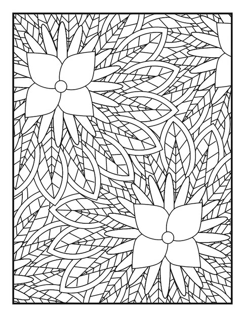 Fondo de páginas para colorear de flores
