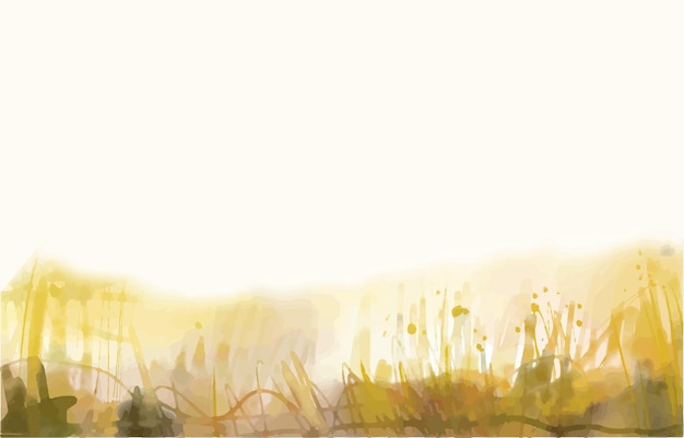 Fondo de paisaje de acuarela de montaña y cielo simple