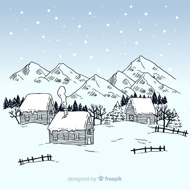 Fondo del paisaje de invierno