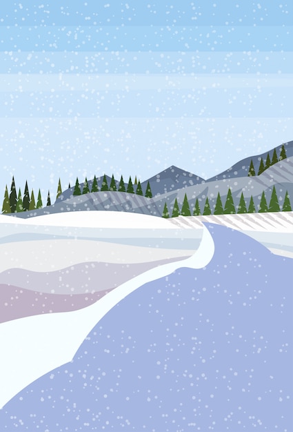 Fondo de paisaje de invierno