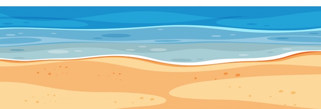 Vector fondo de paisaje con mar azul