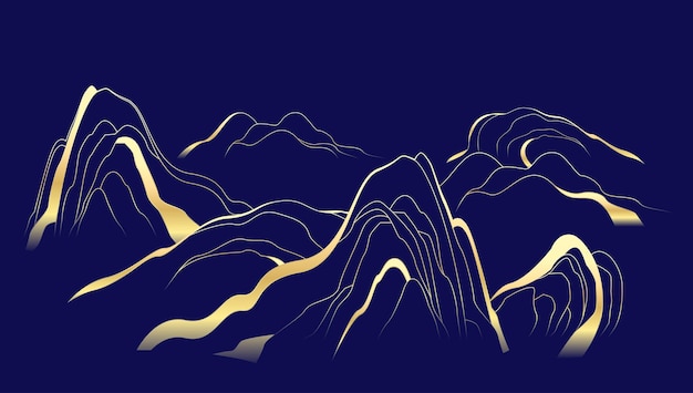 Vector fondo de paisaje de montaña