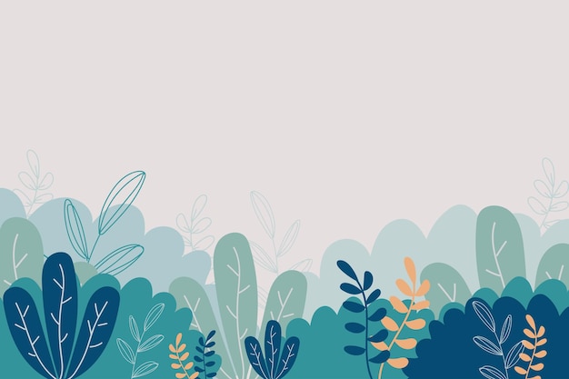 Vector fondo de paisaje de naturaleza verde hermoso fondo de diseño verde en un estilo plano