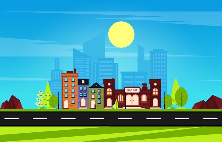 Vector fondo de paisaje urbano
