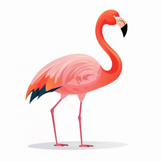fondo pájaro flamenco tropical ilustración vector verano diseño rosa exótico aislado