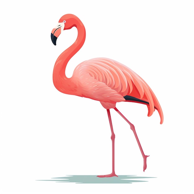 fondo pájaro flamenco tropical ilustración vector verano diseño rosa exótico aislado