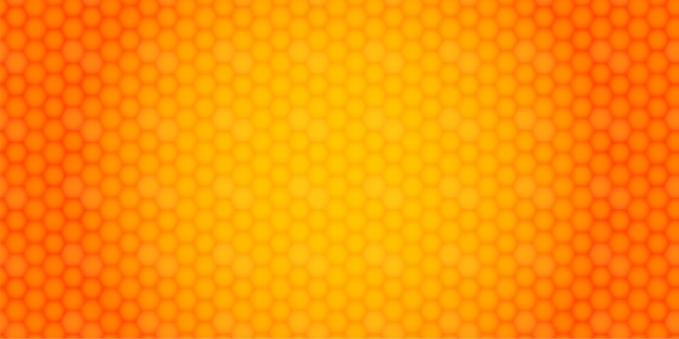 Vector fondo de panal brillante y elegante fondo naranja geométrico abstracto