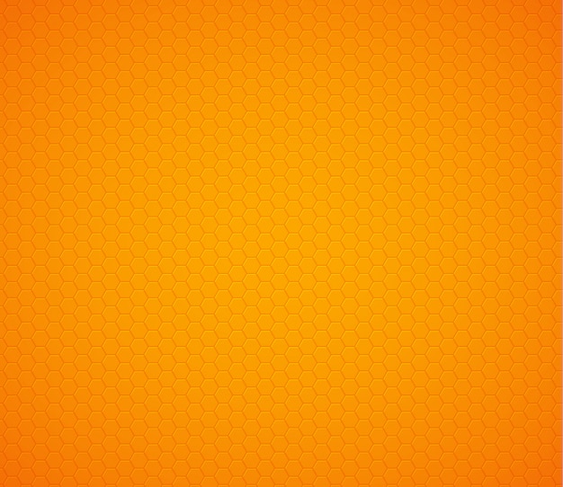 Fondo de panal de hexágono amarillo naranja
