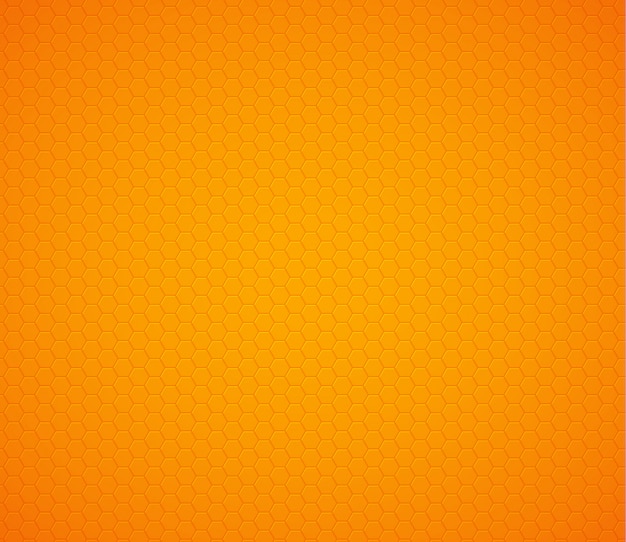 Fondo de panal de hexágono amarillo naranja