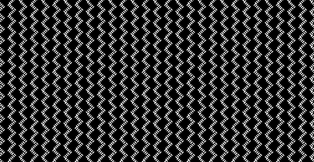 Fondo panorámico de mimbre negro, elementos repetitivos - Ilustración vectorial