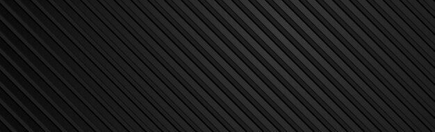 Fondo panorámico texturizado negro oscuro abstracto - ilustración vectorial