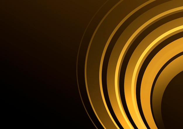 Vector fondo de pantalla abstracto elegante de onda de metal dorado o elemento gráfico elegante para el diseño