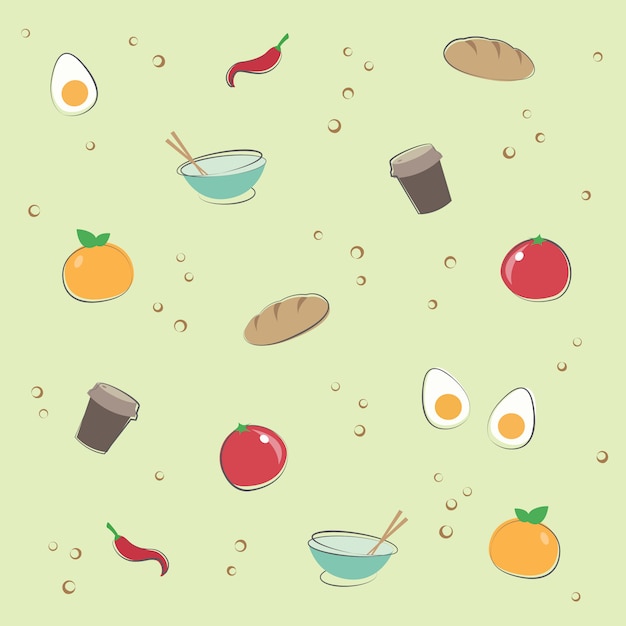 Fondo de pantalla de alimentos y bebidas | Vector Premium