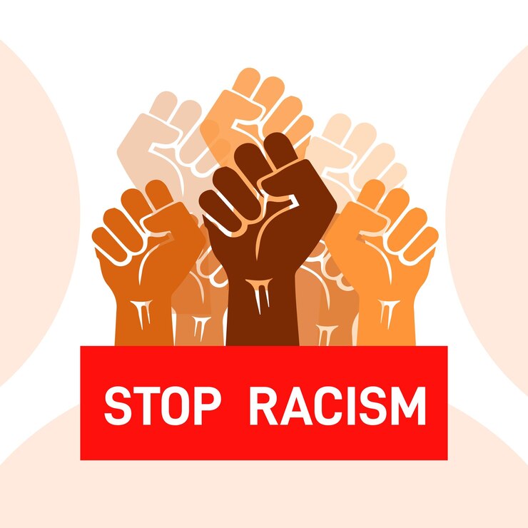 Fondo de pantalla de Black Lives Matter, Stop Racism, igualdad, silueta de hombre negro