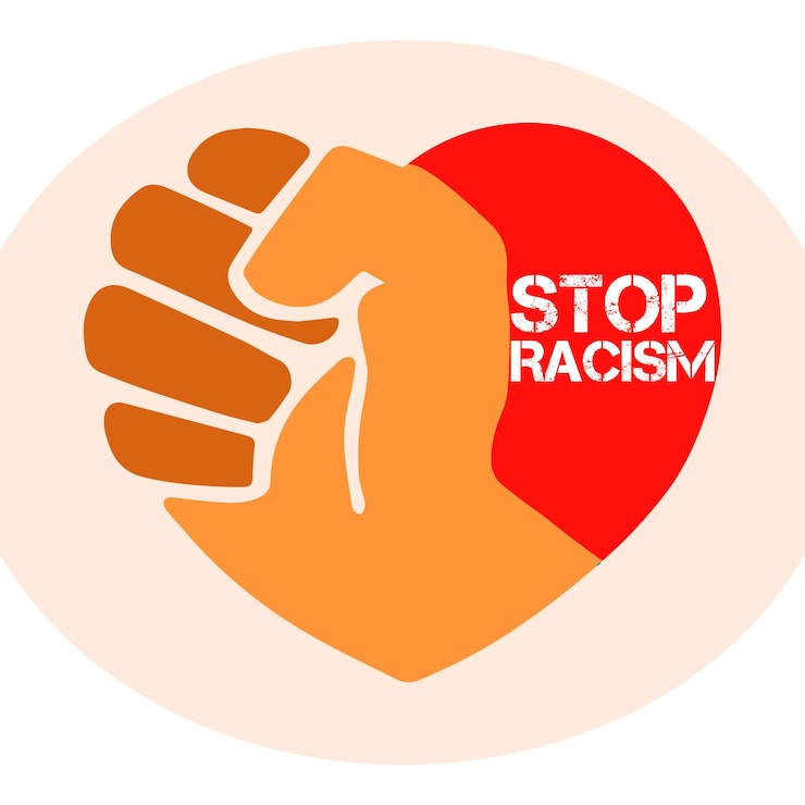 Fondo de pantalla de Black Lives Matter, Stop Racism, igualdad, silueta de hombre negro