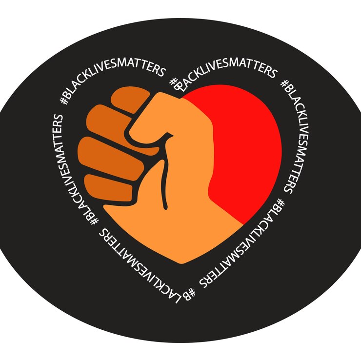 Fondo de pantalla de Black Lives Matter, Stop Racism, igualdad, silueta de hombre negro
