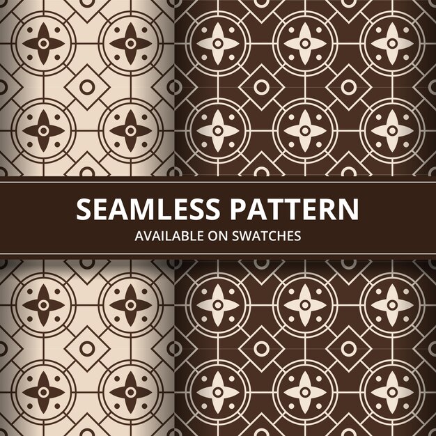 Fondo de pantalla clásico de batik tradicional de patrones sin fisuras. elegante forma geométrica. telón de fondo étnico de lujo en color marrón