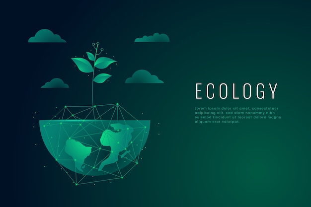 Vector fondo de pantalla de concepto de ecología