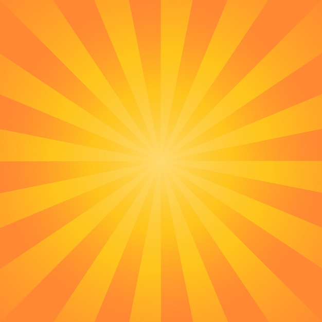 Vector fondo de pantalla de diseño sunburst naranja