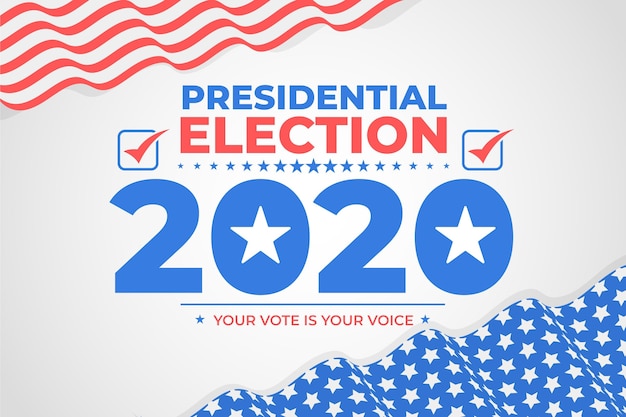 Vector fondo de pantalla de las elecciones presidenciales de ee. uu. 2020