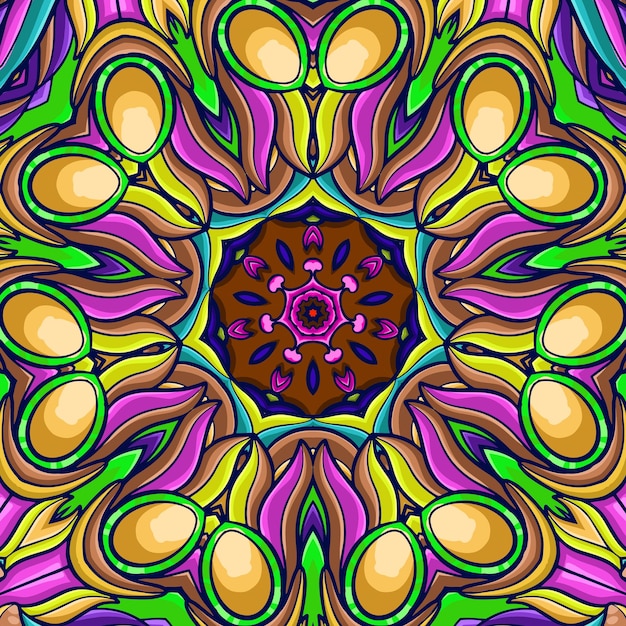 fondo de pantalla de encaje vintage detallado y hermoso mandala ornamento fondo premium vector
