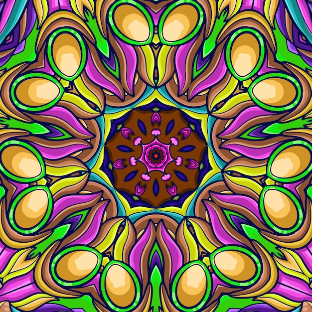 fondo de pantalla de encaje vintage detallado y hermoso mandala ornamento fondo premium vector