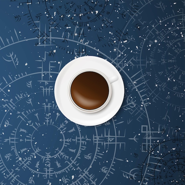 Fondo de pantalla de espacio de café oscuro mágico