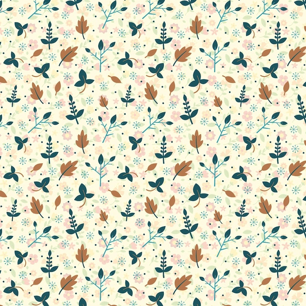 un fondo de pantalla con flores y hojas