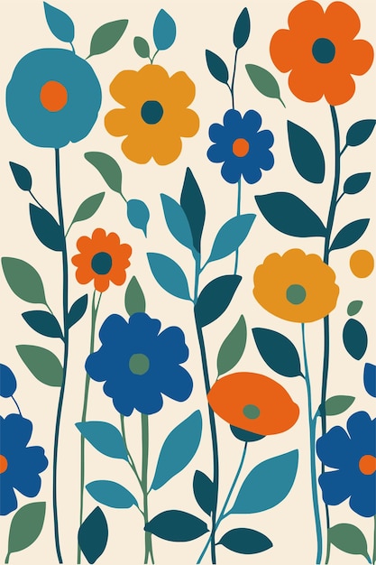un fondo de pantalla con flores y hojas