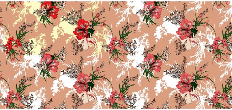 un fondo de pantalla con flores y hojas