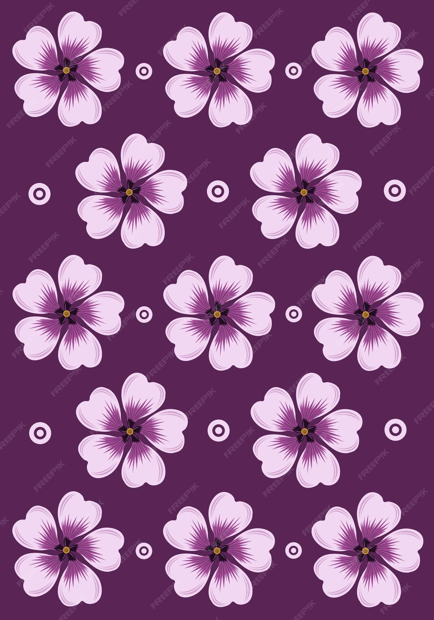 Fondo de pantalla de flores de malva arbórea | Vector Premium Fondo de pantalla de flores de malva arbórea | Vector Premium
