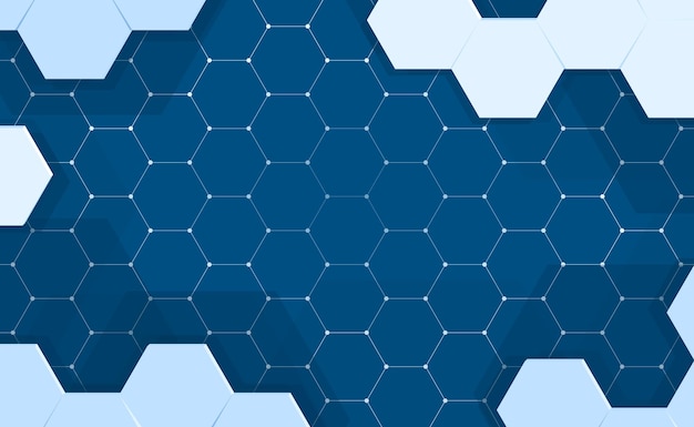 Vector fondo de pantalla de fondo de octágono de electrónica azul