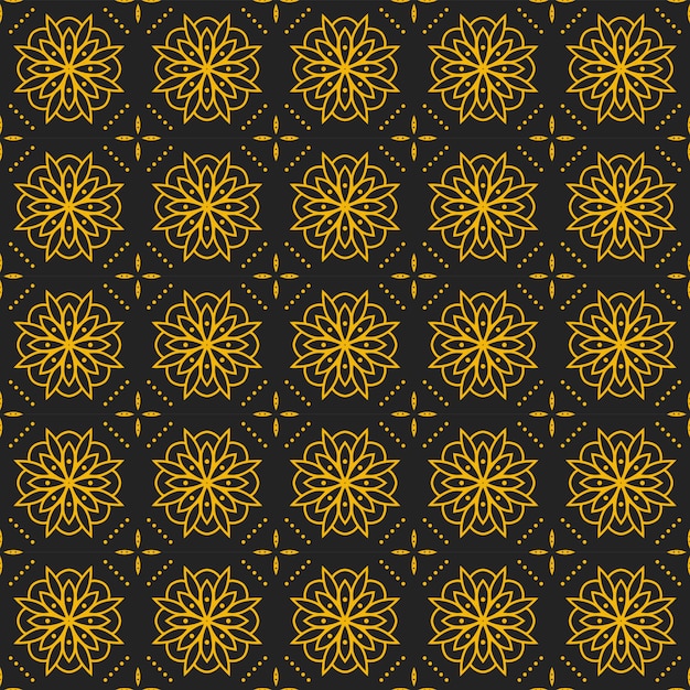 Fondo de pantalla de mandala de patrones sin fisuras. Elegante motivo tradicional. Geometría de lujo. Batik clásico