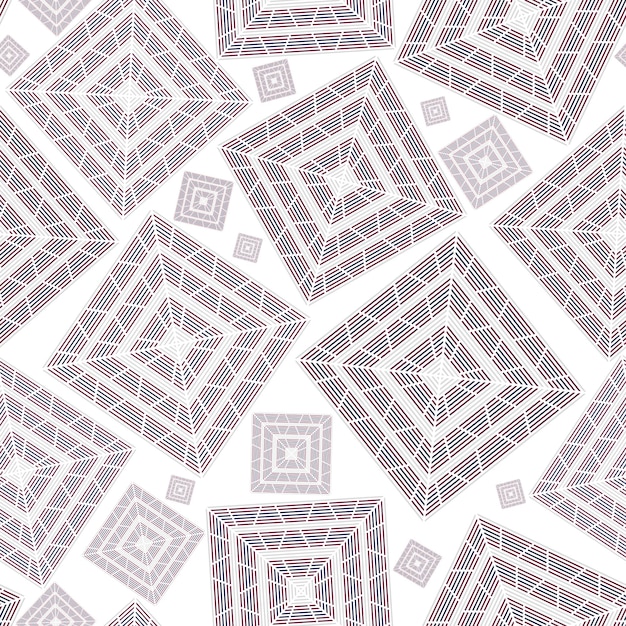 Fondo de pantalla de patrón cuadrado transparente abstracto Ilustración de vector de ornamento de textura cerámica