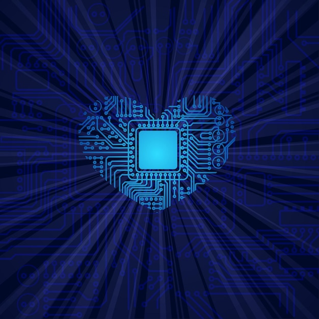 Fondo de pantalla de seguridad del corazón digital