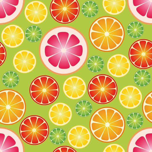 Fondo de pantalla transparente con frutas cítricas. ilustración vectorial