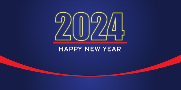 Vector fondo de pantalla de vector feliz año nuevo 2024