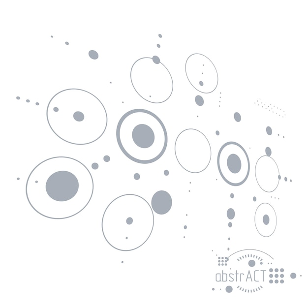 Fondo de pantalla de vector de tecnología de ingeniería hecho con círculos y líneas. Fondo abstracto de dibujo técnico.
