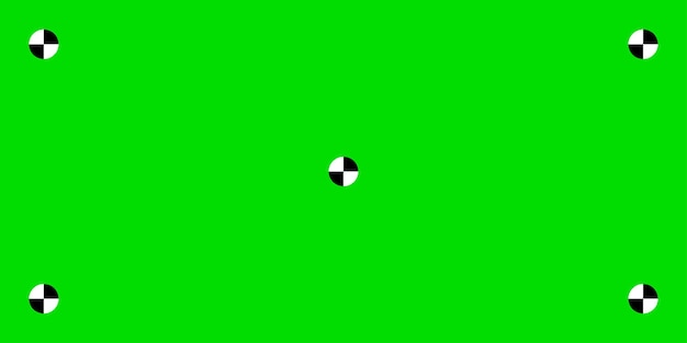 Fondo de pantalla verde Chroma key. Ilustración de cinematografía de puntos de seguimiento de movimiento.