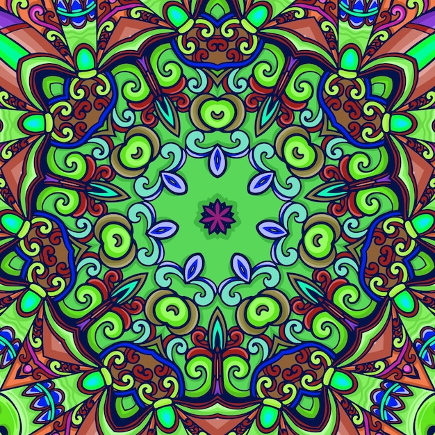 Vector fondo de pantalla vintage detallado y hermoso mandala ornamento fondo premium vector