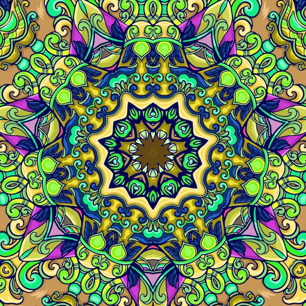 fondo de pantalla vintage detallado y hermoso mandala ornamento fondo premium vector