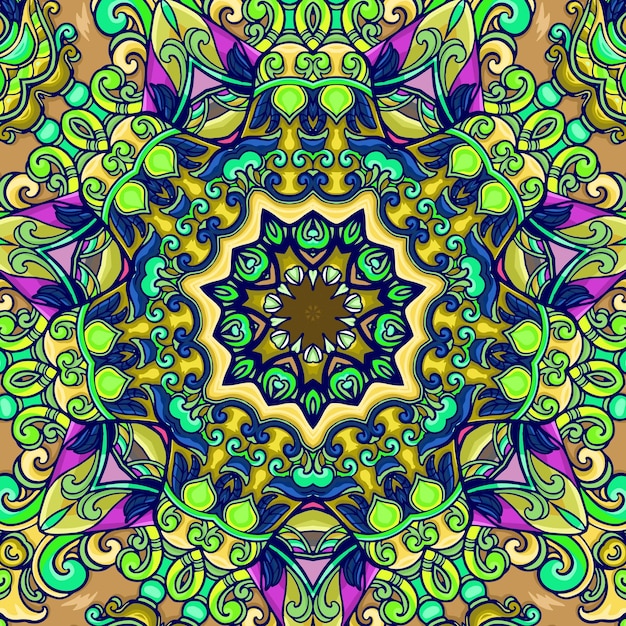 fondo de pantalla vintage detallado y hermoso mandala ornamento fondo premium vector