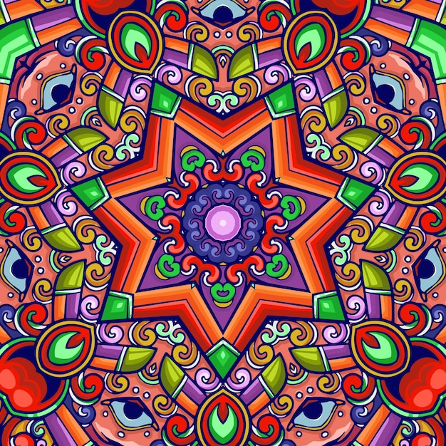 fondo de pantalla vintage detallado y hermoso mandala ornamento fondo premium vector