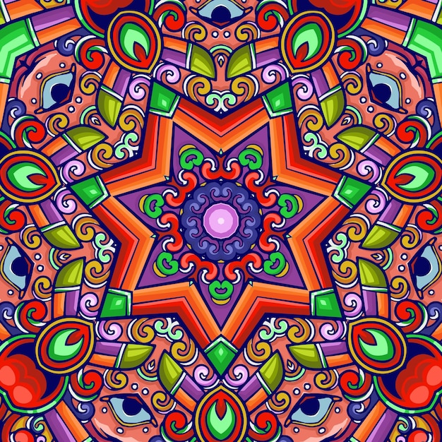 fondo de pantalla vintage detallado y hermoso mandala ornamento fondo premium vector