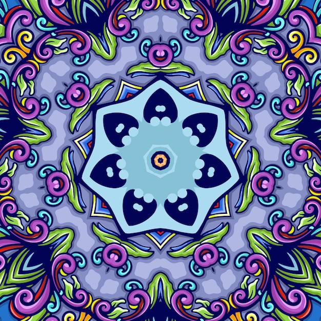 fondo de pantalla vintage detallado y hermoso mandala ornamento fondo premium vector