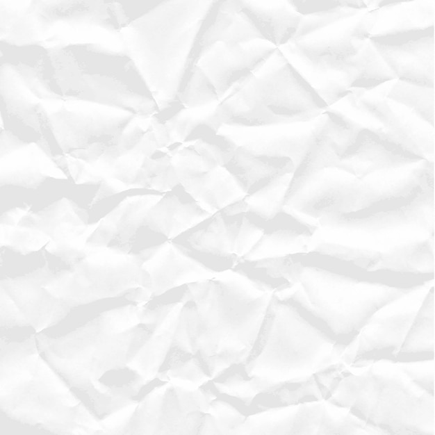 Vector fondo de papel arrugado blanco