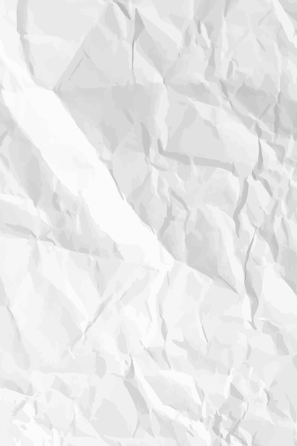 Fondo de papel arrugado limpio blanco Plantilla de papel vacío arrugado vertical para carteles