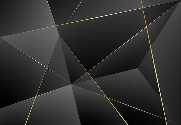 Fondo de papel gris de lujo oscuro moderno con textura de triángulo de línea en capas 3d para sitio web, diseño de tarjetas de visita. Ilustración vectorial